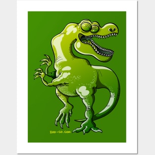 Tyrannosaurus Rex dancing enthusiastically Posters and Art